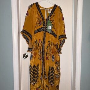NWT FARM Rio Tropical Tapestry Kaftan Dress